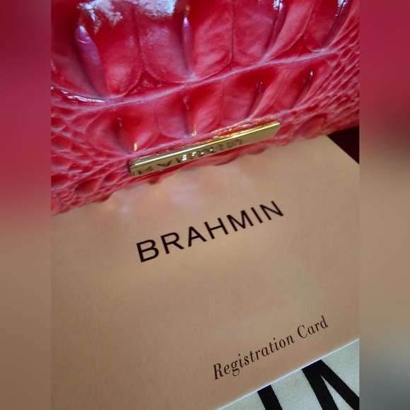 Brahmin Pink Cosmo Melbourne April Tote & Veronica Wallet NWT - Picture 8 of 16